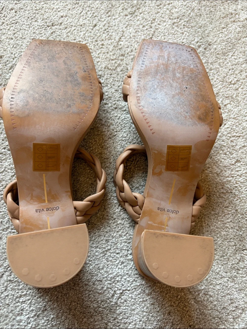 Dolce Vita Braided Tan Block Heel Mule